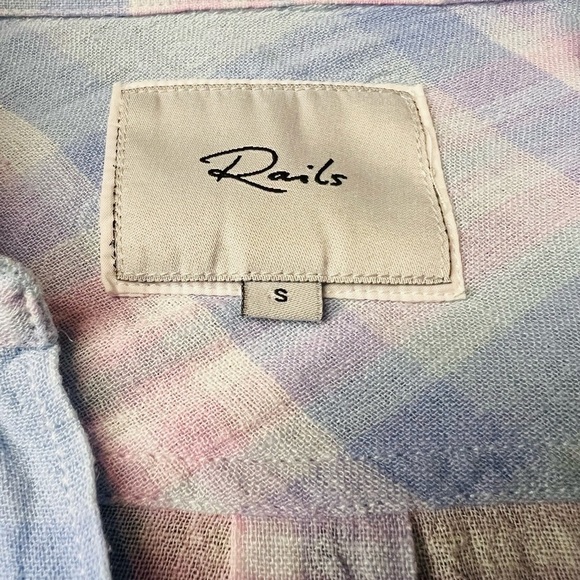RAILS WOMENS PLAID LING SLEEVE CHARLI SHIRT SIZE SMALL - Picture 10 of 12